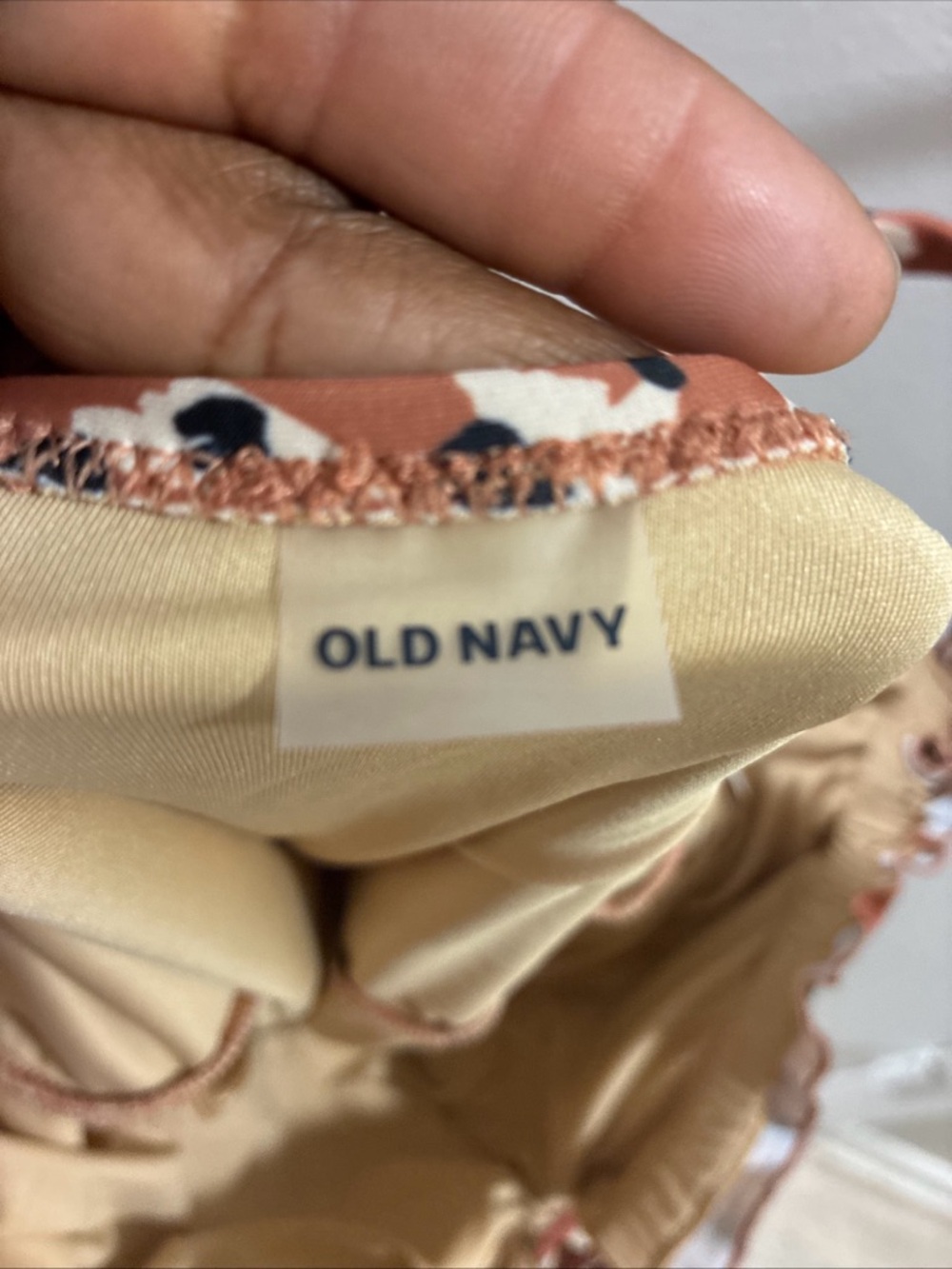 Old Navy Rust Leopard Print Cowl One-Piece Swimsuit - Picture 5 of 7